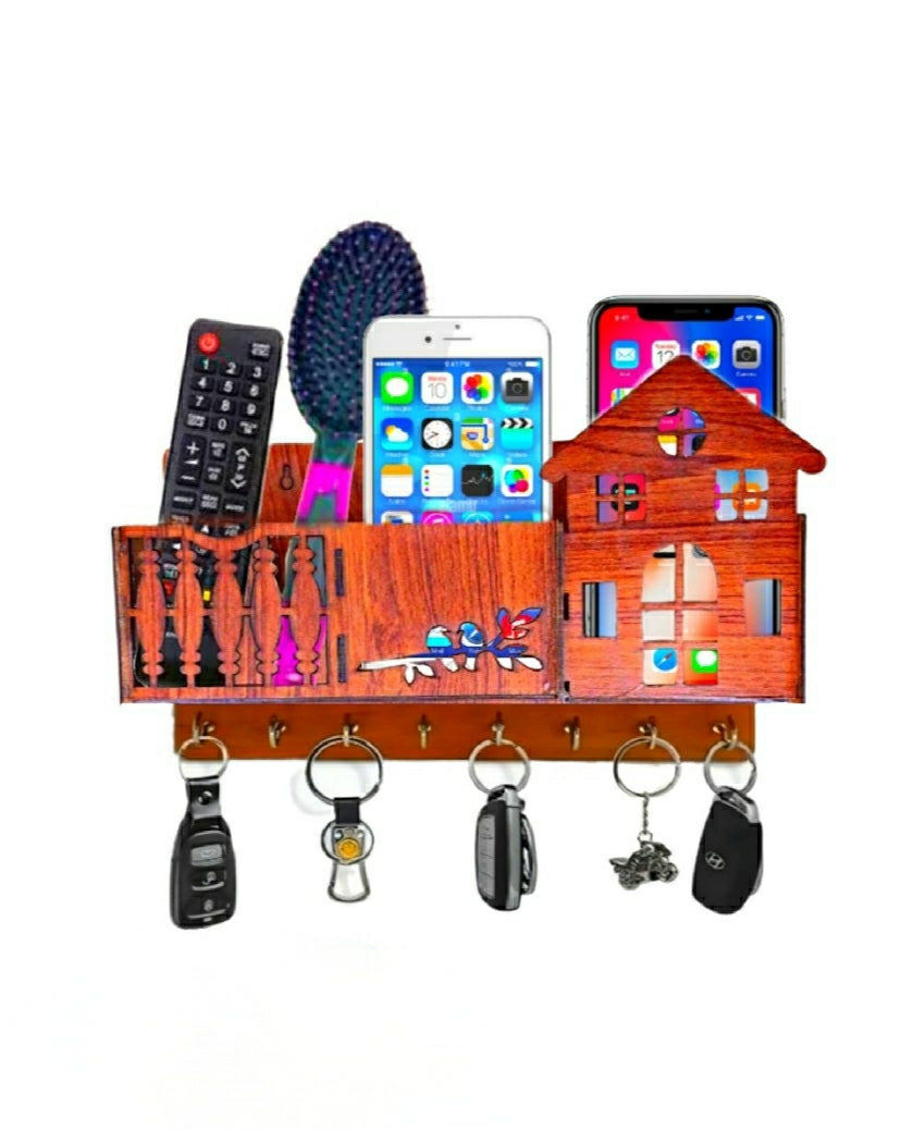 Wooden Key Holder | 8 Hooks | Home Decoration items