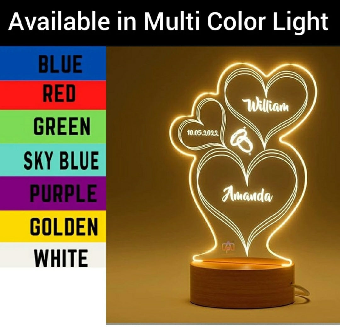 Customize 3d illusion lamp with your Name Lamp