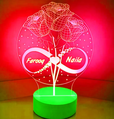 Customize 3d Propose Style with name illusion lamp