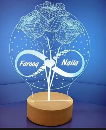 Customize 3d Propose Style with name illusion lamp