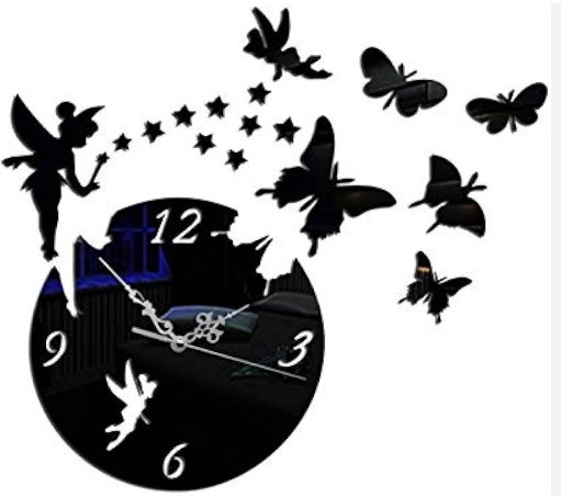 Fairy with Butterflies 3D Wooden And Acrylic Wall Clock