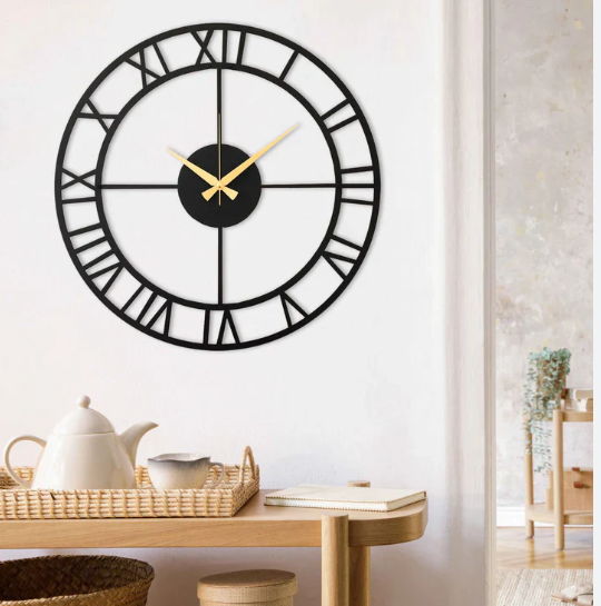 New design roman digits Wood & Acrylic 3D round shape Wall Clock