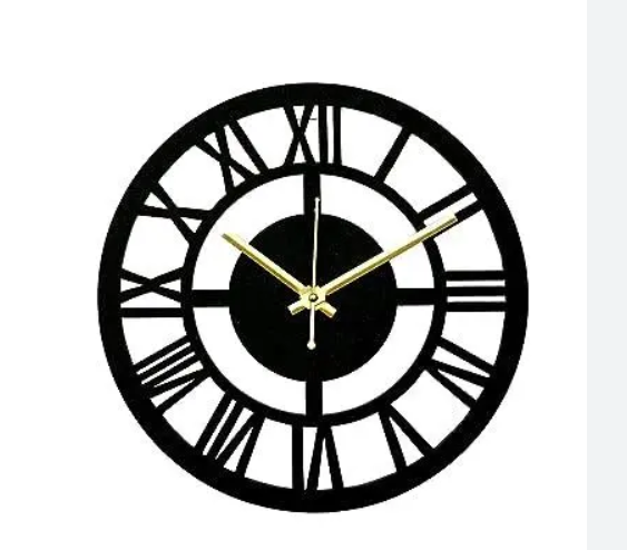 New design roman digits Wood & Acrylic 3D round shape Wall Clock