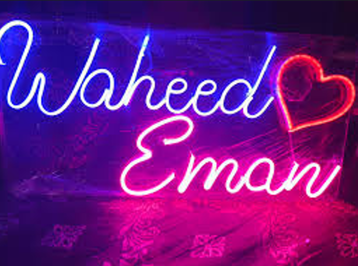 Customize neon Lights name 2 alphabets just in 900 with any color you want