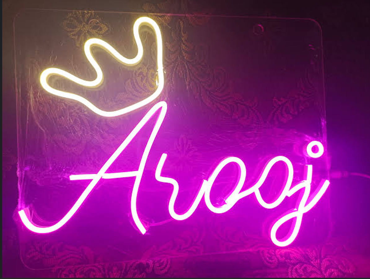 Customize neon Lights name 2 alphabets just in 900 with any color you want