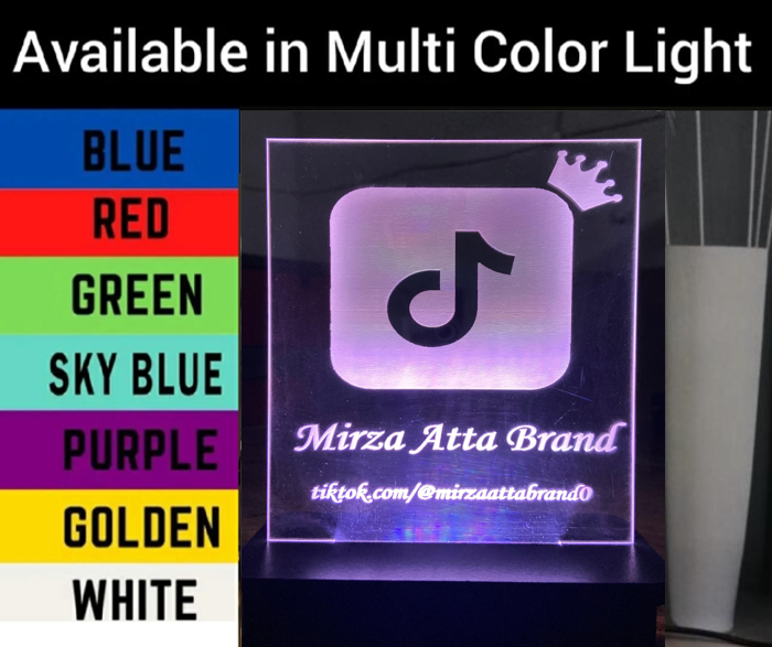 Custom 3D Name & TikTok Sign Lamp with Personalized Name