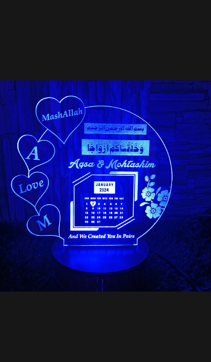 Romantic Heart 3D LED Night Light Lamp  Love & Friendship Heart Shape LED Table Lamp