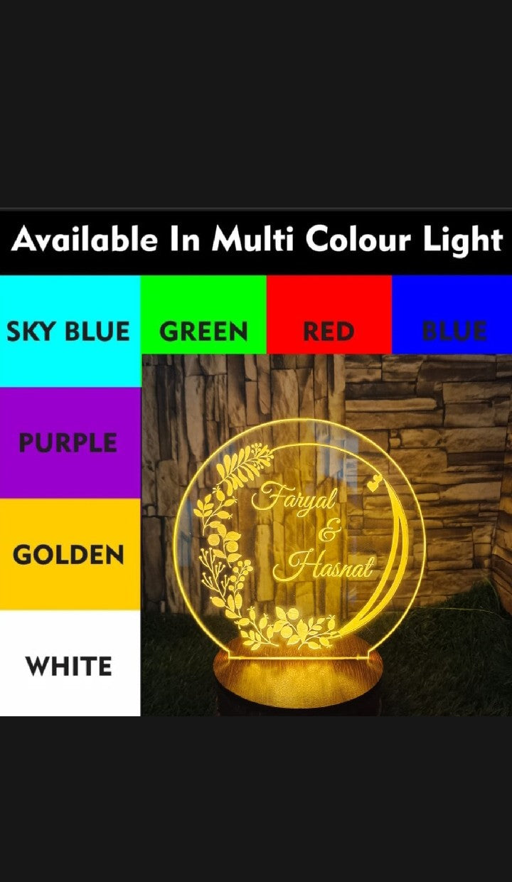 Couple LED Customized Message Name Lamp