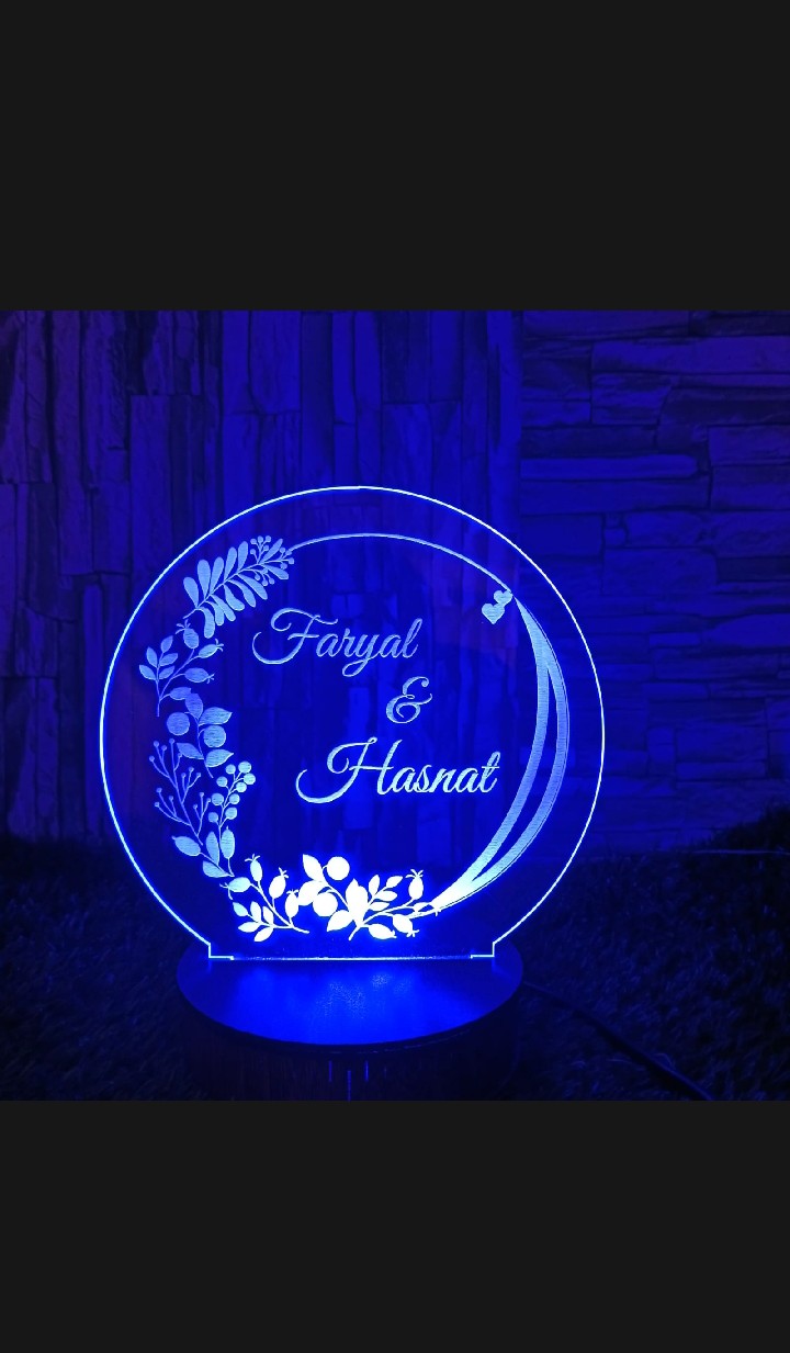 Couple LED Customized Message Name Lamp
