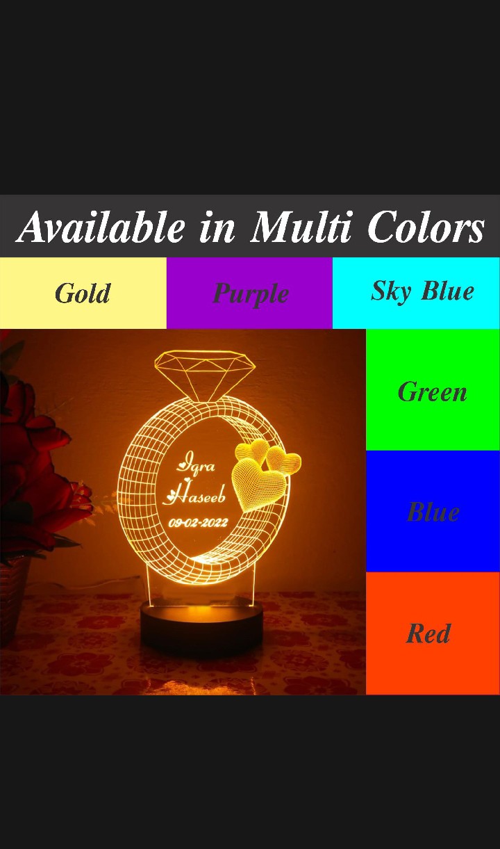 Customize 3d Ring illusion lamp, 3D Light Lamp
