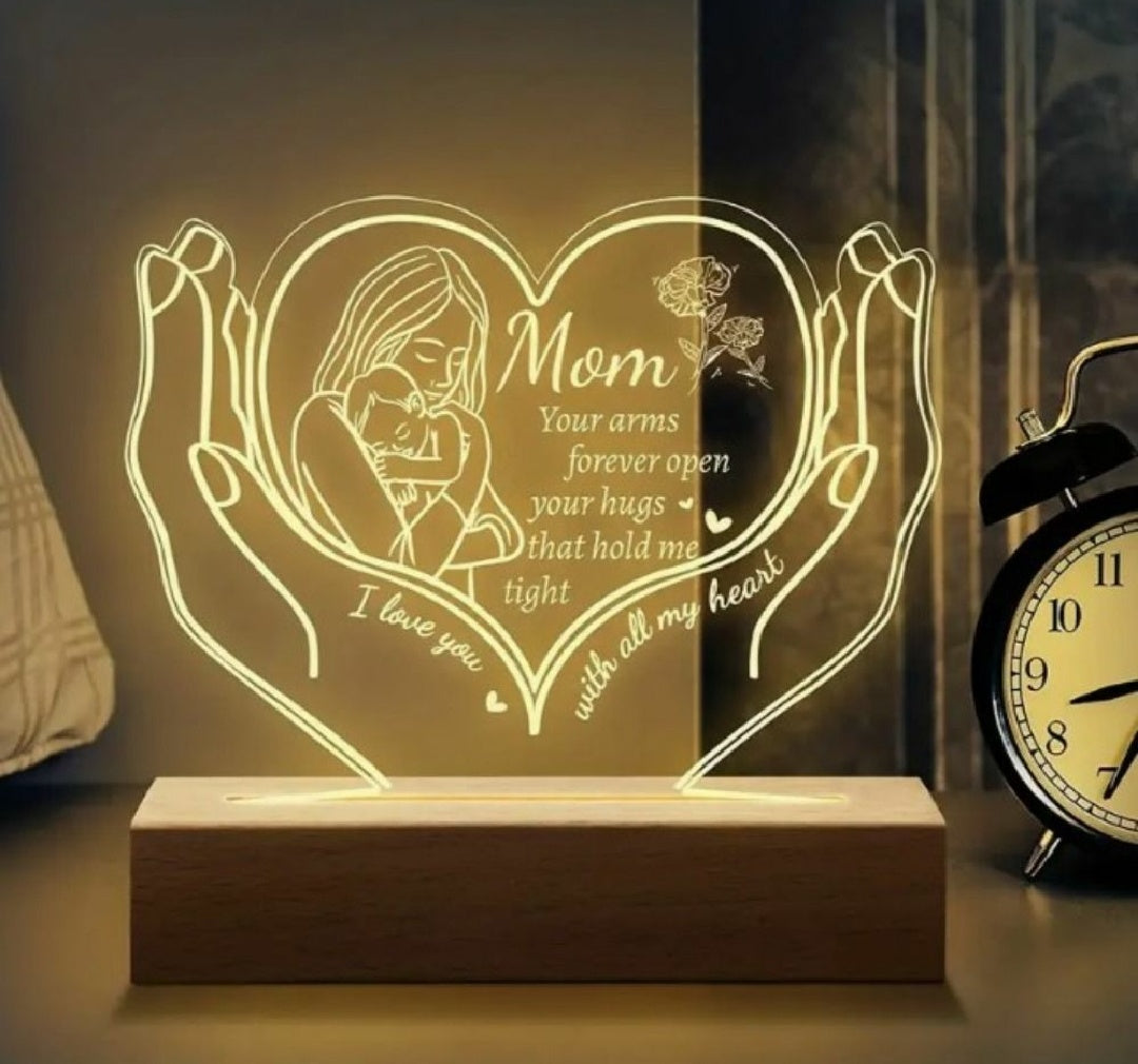 Mother's Day Custom Night Light, Family Love Acrylic Lamp