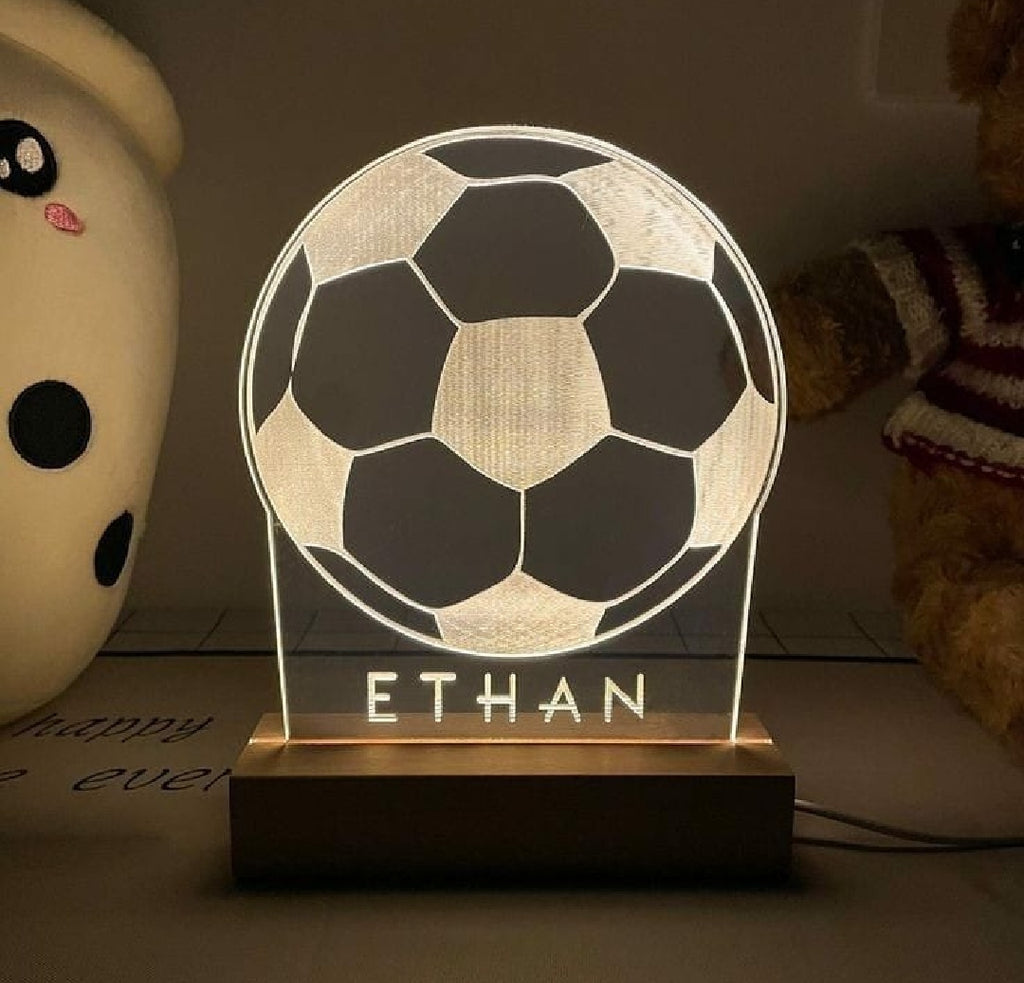 Customize 3d Football illusion lamp, 3D Light Lamp, Night Lamp, Decoration Piece, Gift Piece