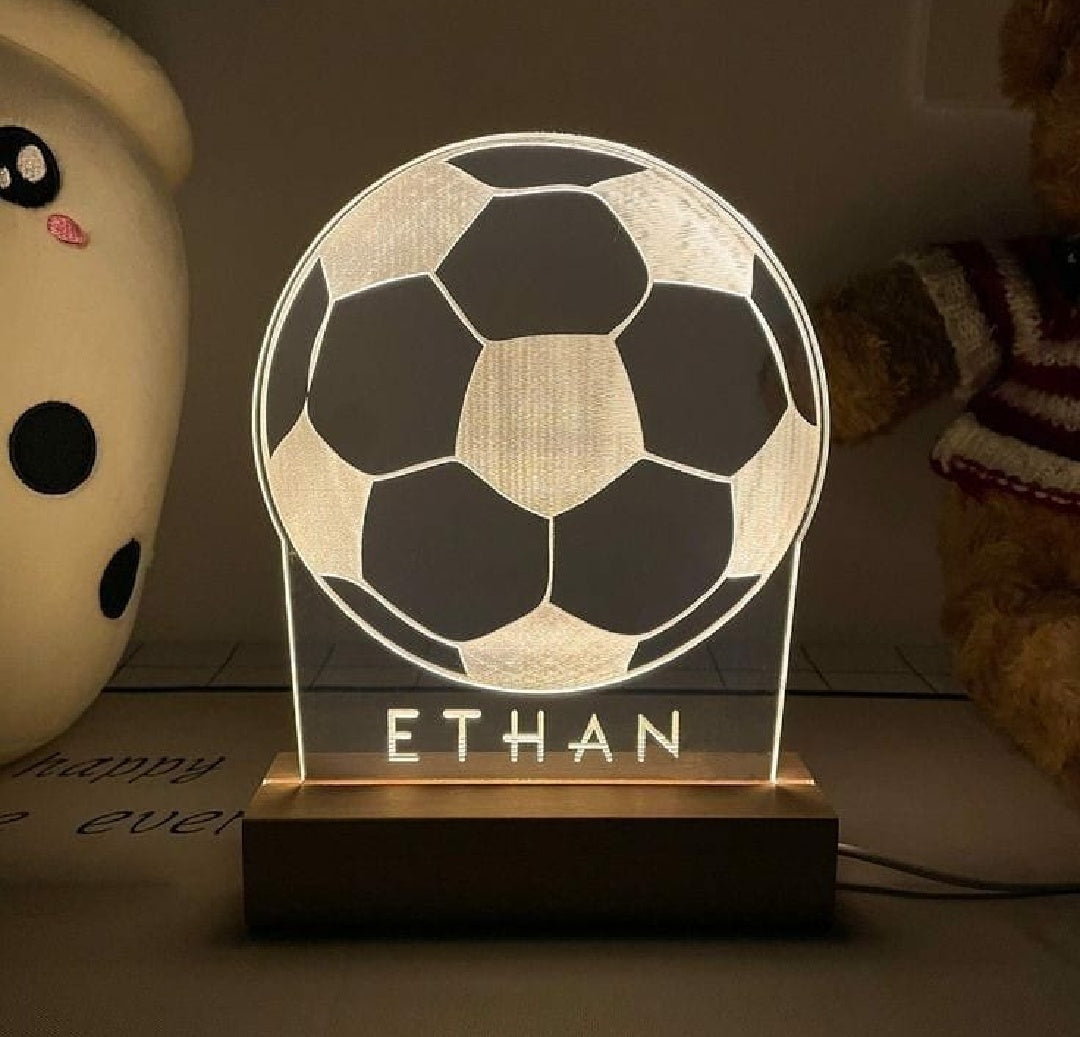 Customize 3d Football illusion lamp, 3D Light Lamp, Night Lamp, Decoration Piece, Gift Piece