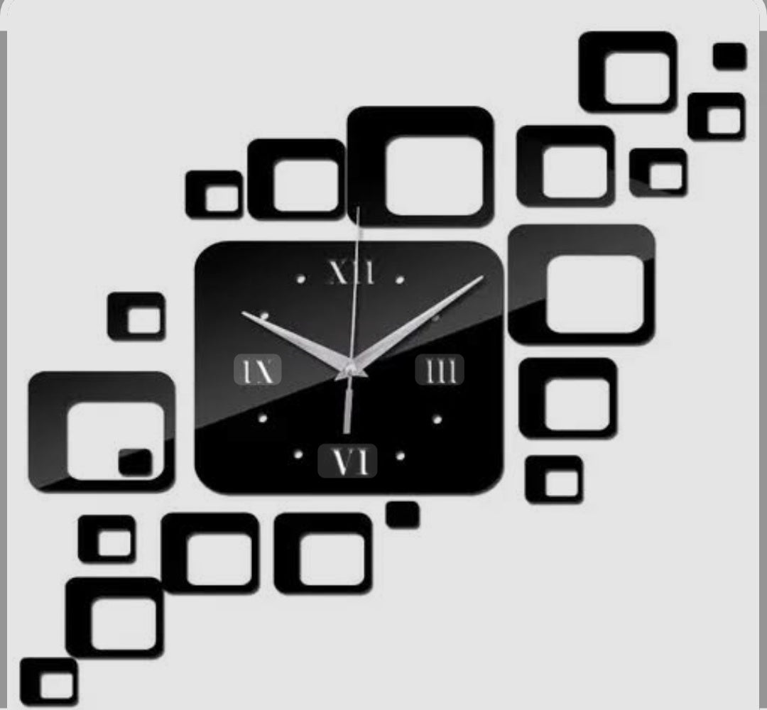 Box Wooden and Acrylic Wall Clock for rooms & Offices decoration