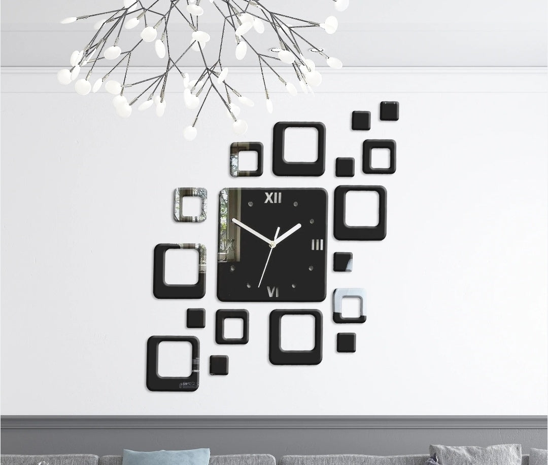 Box Wooden and Acrylic Wall Clock for rooms & Offices decoration