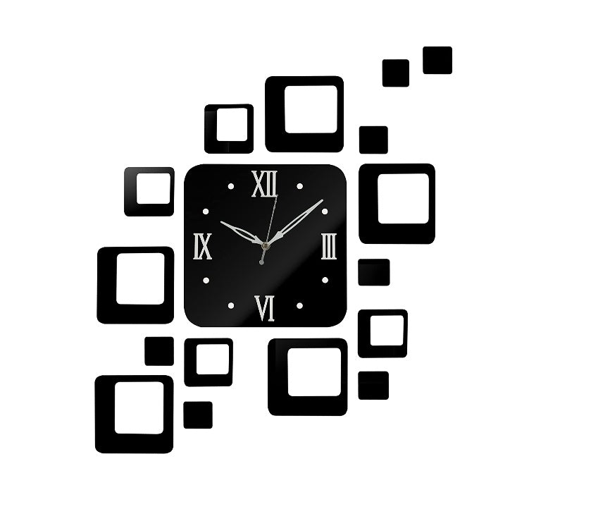 Box Wooden and Acrylic Wall Clock for rooms & Offices decoration