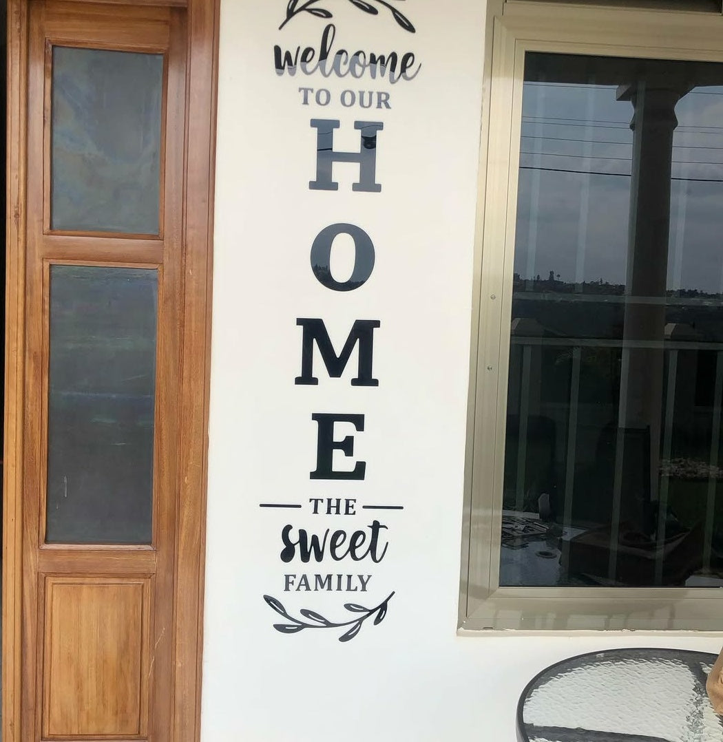 Home Sign black wooden & Acrylic