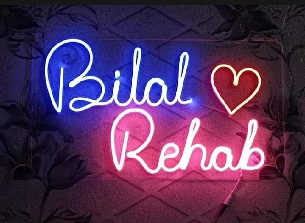 Customize neon Lights name 2 alphabets just in 900 with any color you want