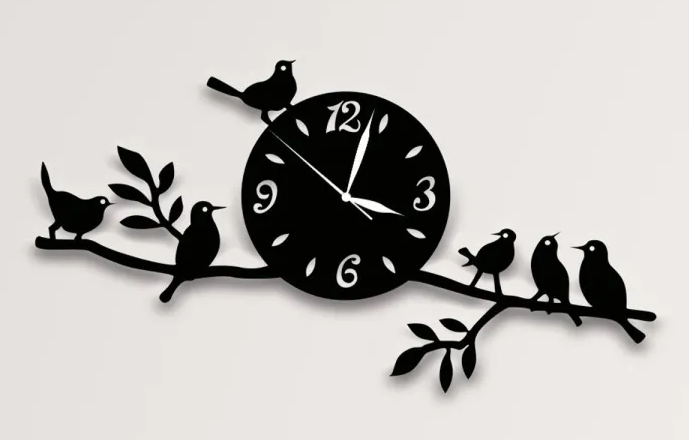 Wooden and Acrylic Wall Clock for Bedroom & Offices