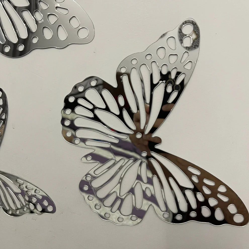 New Style Acrylic Mirror butterflies set for Home Wall Decor