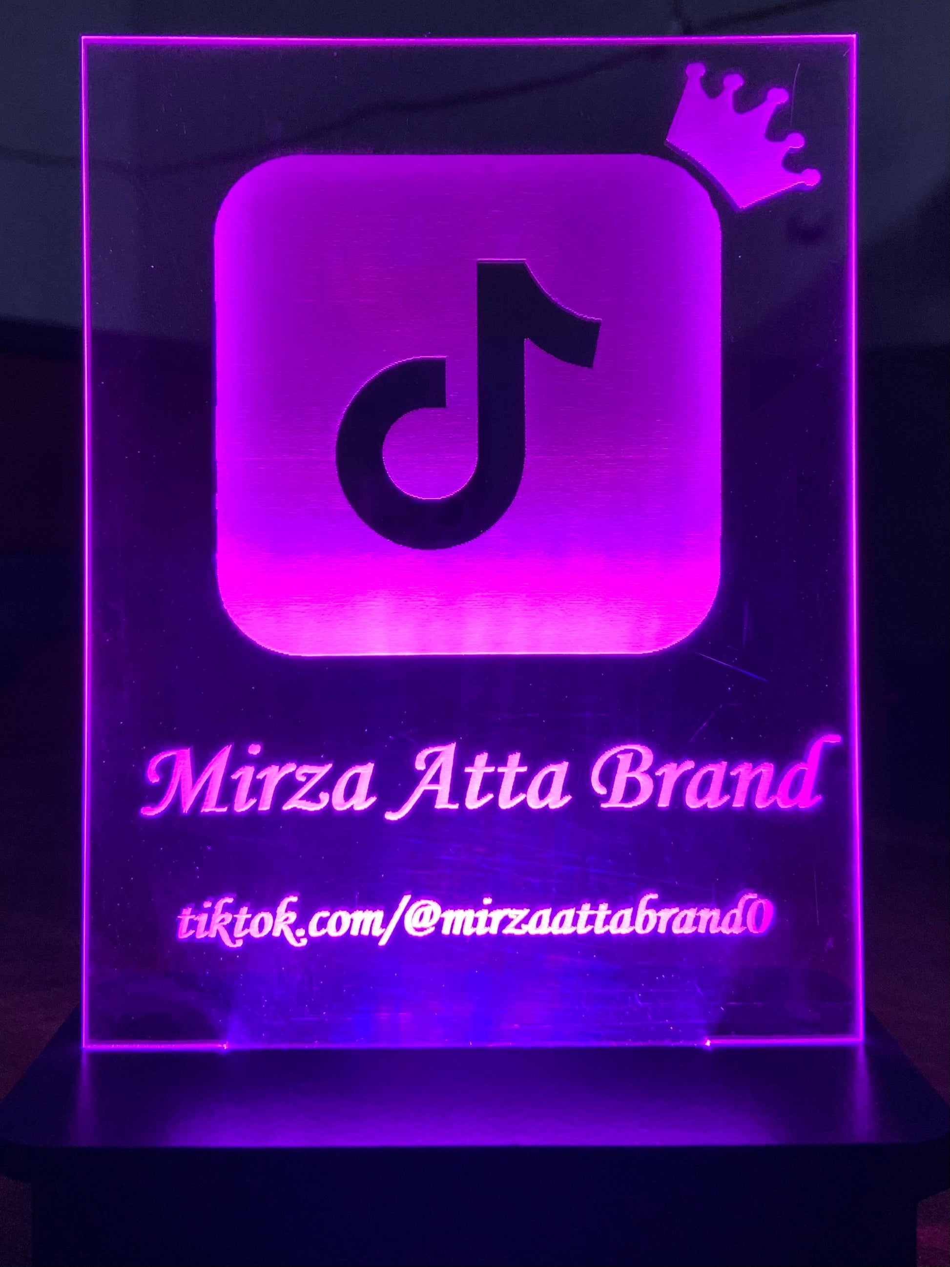 Custom 3D Name & TikTok Sign Lamp with Personalized Name