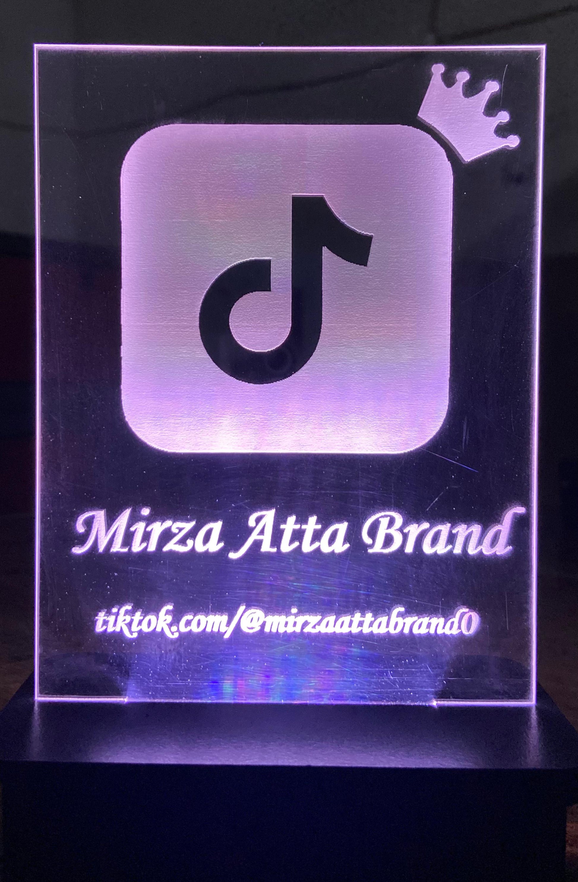 Custom 3D Name & TikTok Sign Lamp with Personalized Name