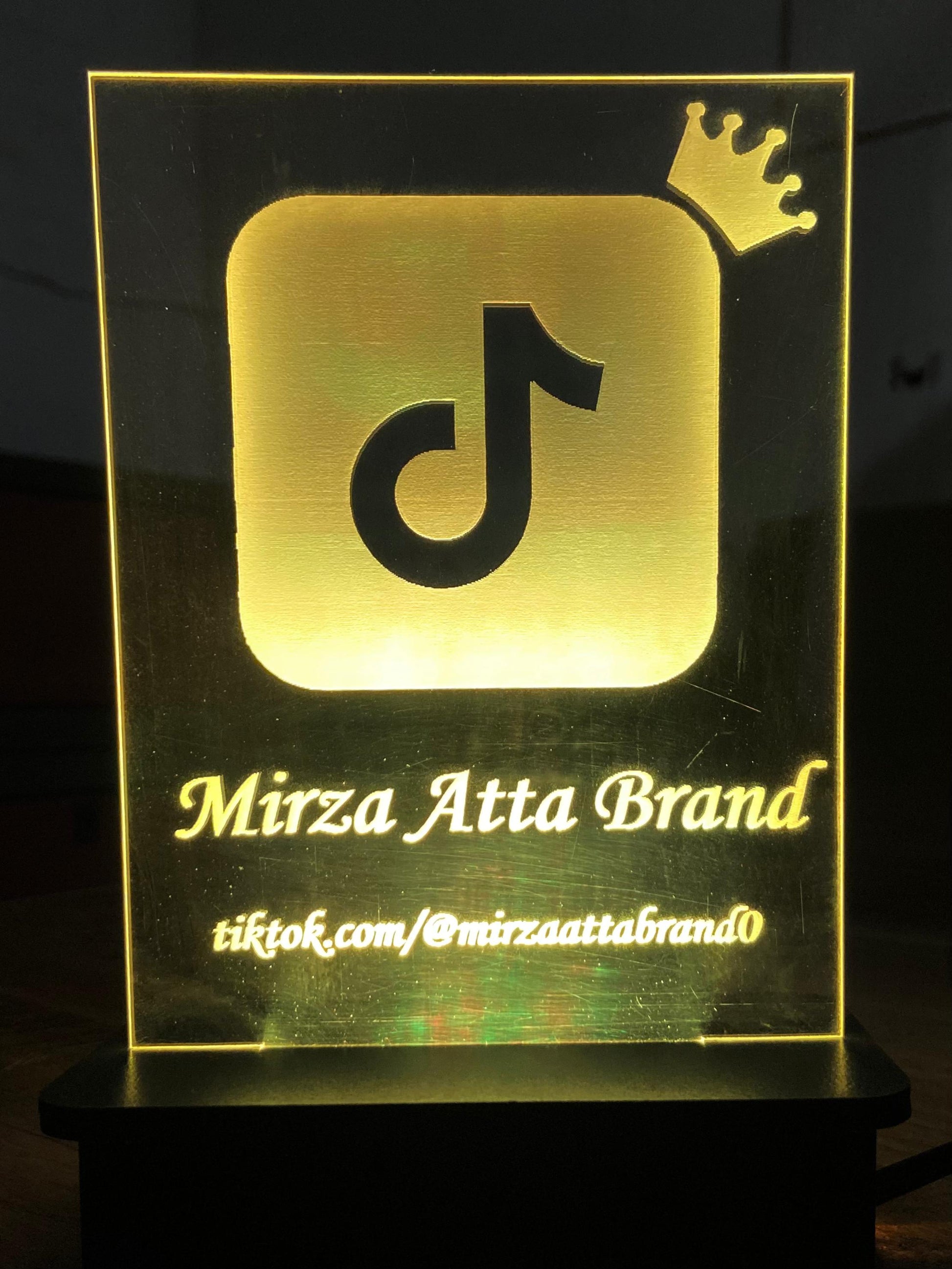 Custom 3D Name & TikTok Sign Lamp with Personalized Name
