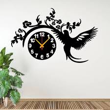 Flying Bird Design Wood & Acrylic Clock